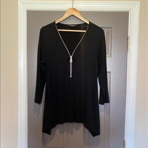 Cable & Gauge black tee with zipper